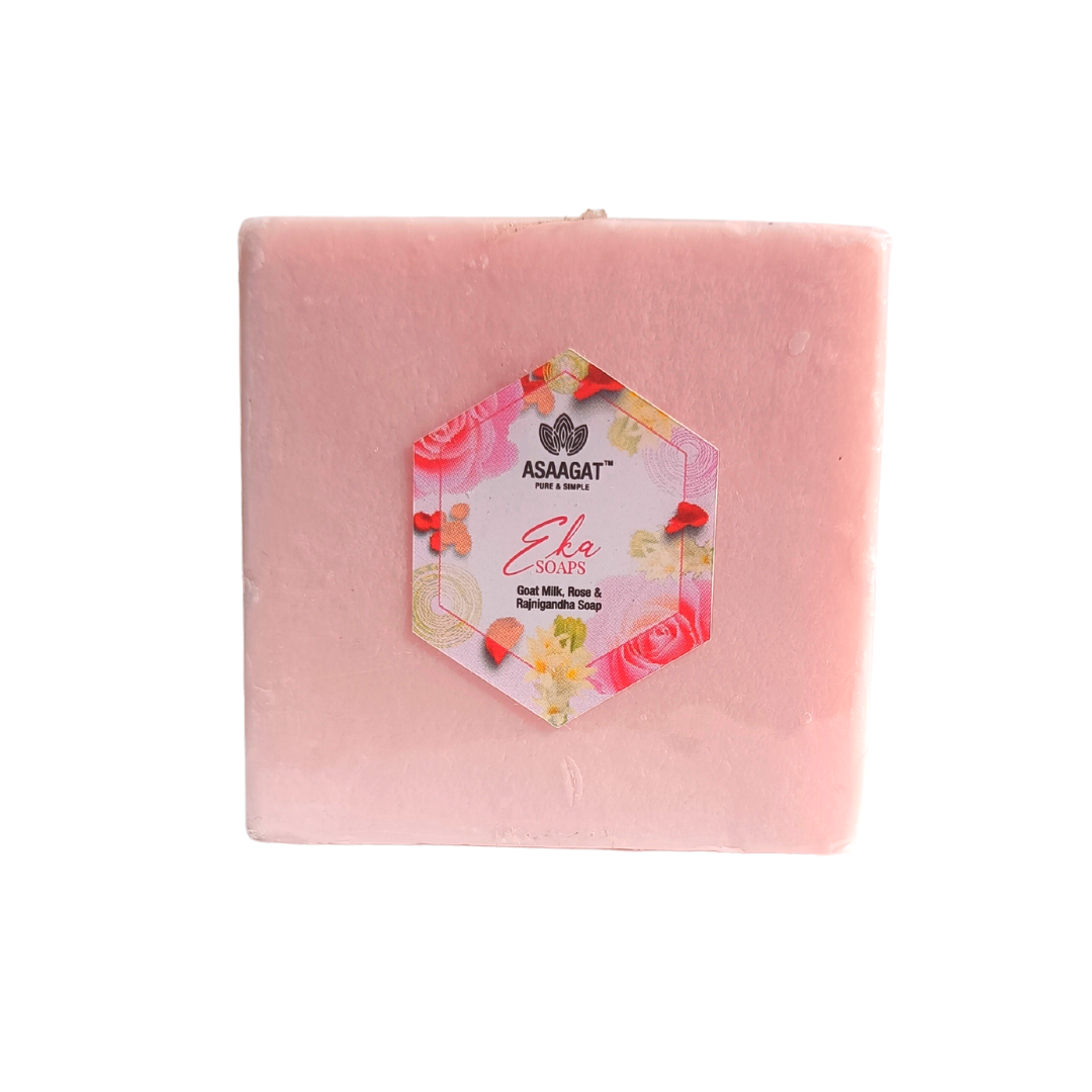 EKA Goat Milk,Rose & Rajnigandha Soap